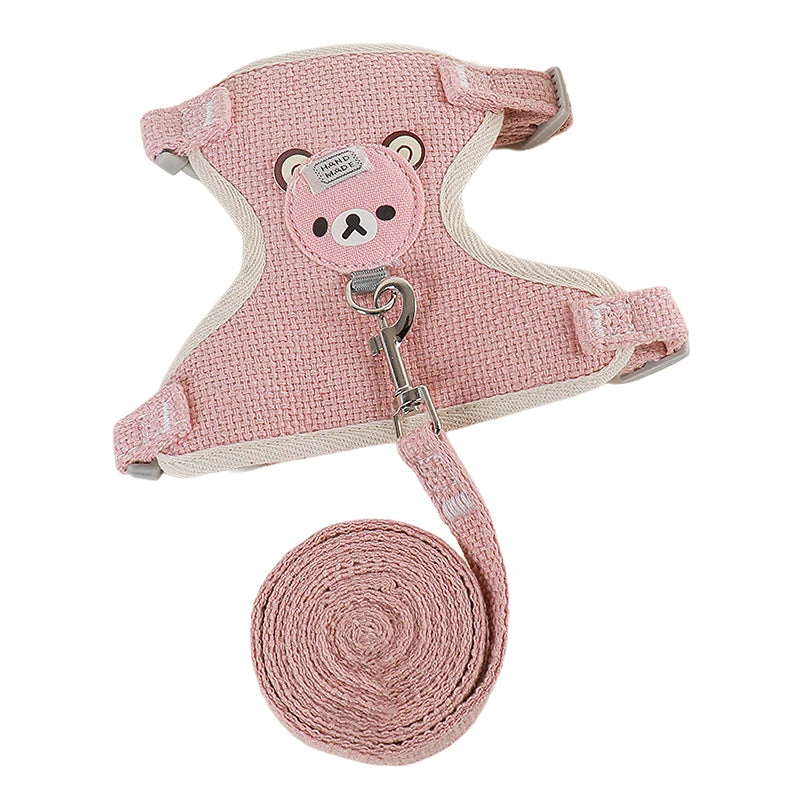 Pettorina a Gilet per Gatti e Cani Piccoli con Guinzaglio 120 cm | S-M