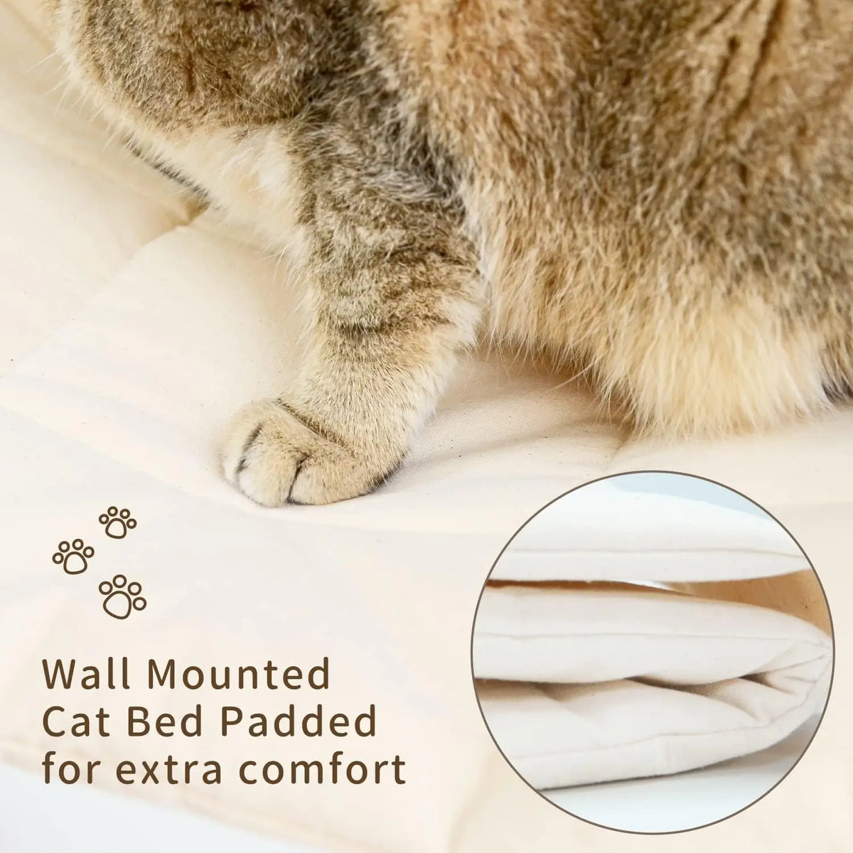 Amaca da Parete per Gatti 53×37 cm | Cuccia Sospesa e Mensola Relax