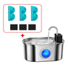 Fontanella Automatica per Cani e Gatti 3,2L in Acciaio Inox 304 con Sensore Intelligente, Batteria 4000 mAh e Tripla Modalità di Erogazione