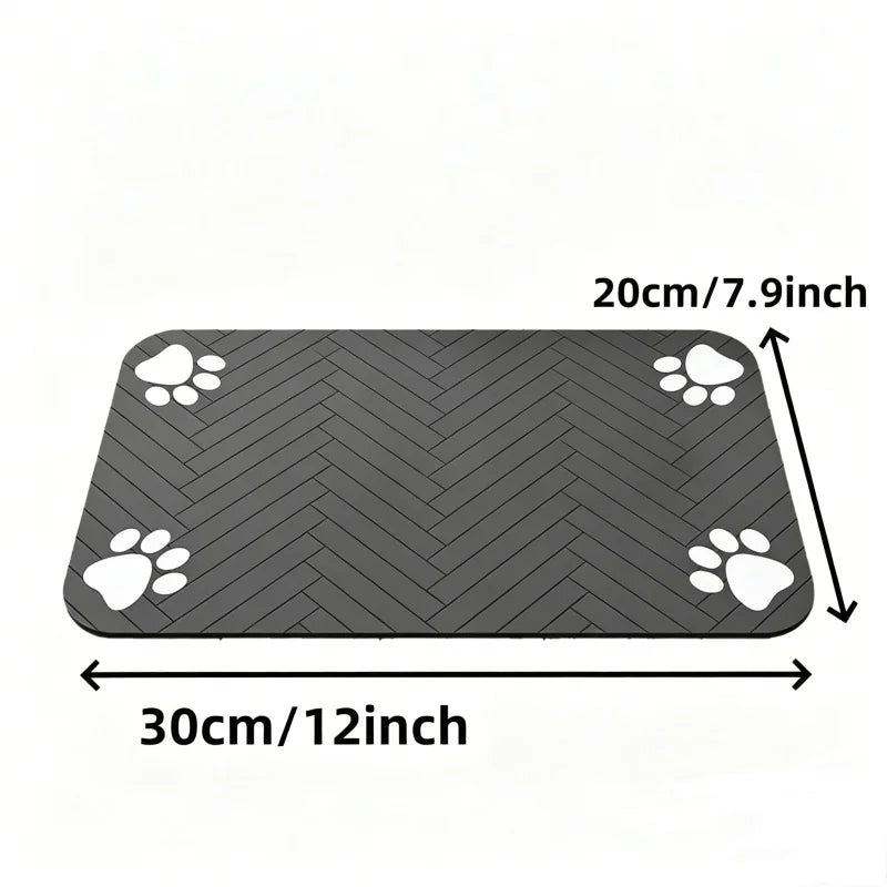 Pet Feeding Mat – Tappetino Sottociotola Super Assorbente per Cani e Gatti, Tovaglietta Impermeabile in Gomma ad Asciugatura Rapida per Cibo e Acqua