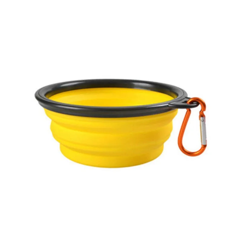 Ciotola Pieghevole Portatile in Silicone e TPR per Cani e Gatti, Ciotola da Viaggio Salvaspazio per Cibo e Acqua (Outdoor e Trekking)