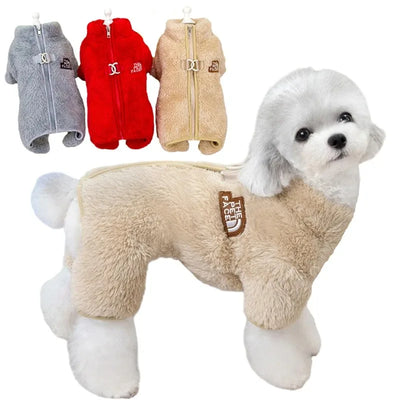 Tuta in Pile per Cani 4 Zampe – Morbida e Calda per Autunno/Inverno – Taglie S-XXL