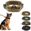 Collare Tattico per Cani Grandi in Nylon 1000D con Doppia Fibbia Metallica e Maniglia