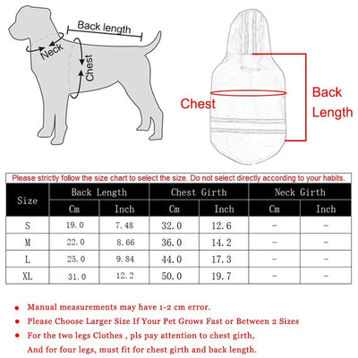 Impermeabile per Cani con Cappuccio e Dettagli Riflettenti | S-XL