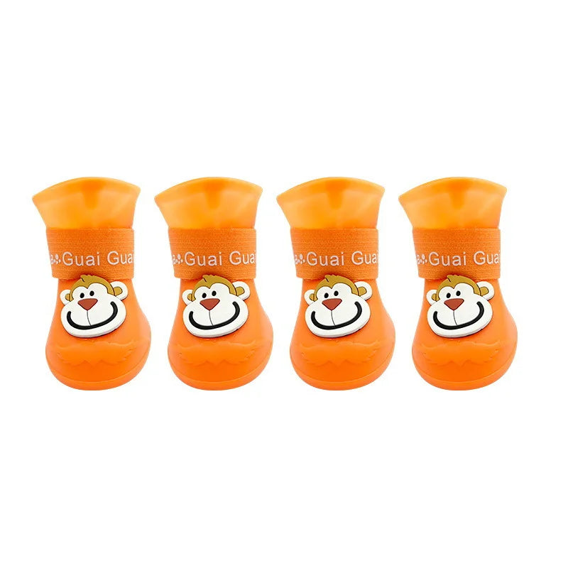 Scarpe Impermeabili per Cani in PVC Antiscivolo | Set 4 Stivaletti S-XXL