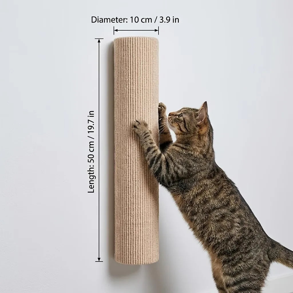Tiragraffi Adesivo da Parete per Gatti 50×10 cm | Verticale Salvaspazio