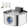 Fontanella Wireless per Gatti 3,2L in Acciaio Inox 304 con Sensore e Filtro