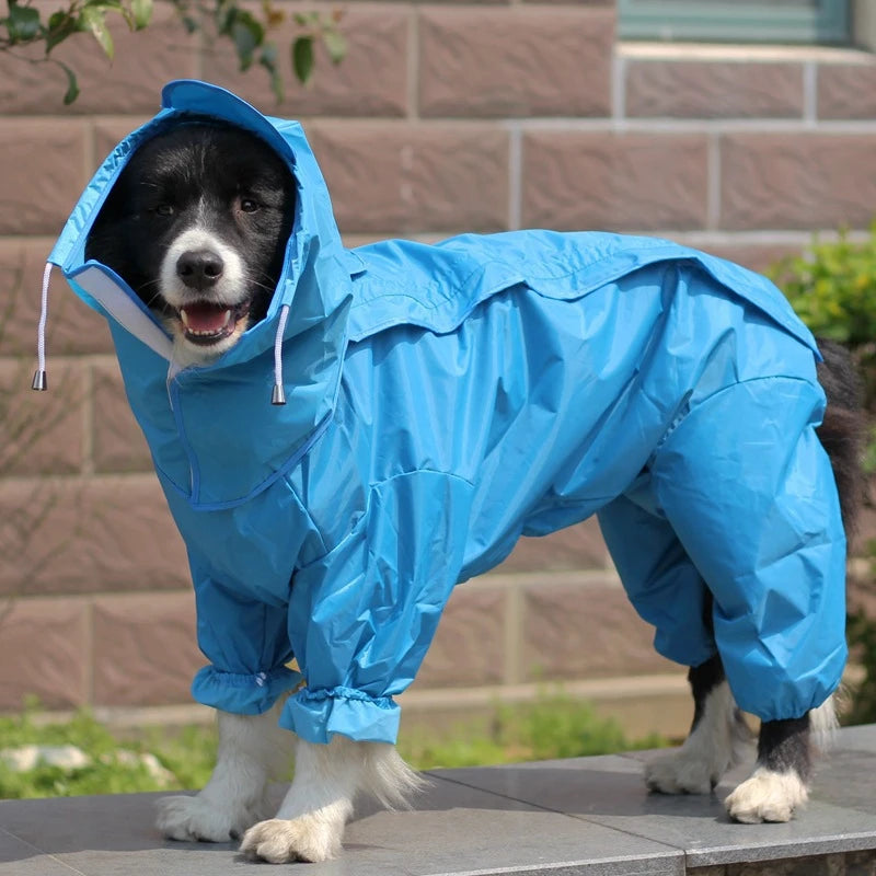 Impermeabile per Cani 4 Zampe con Cappuccio – Tuta Antipioggia per Cani Piccoli, Medi e Grandi