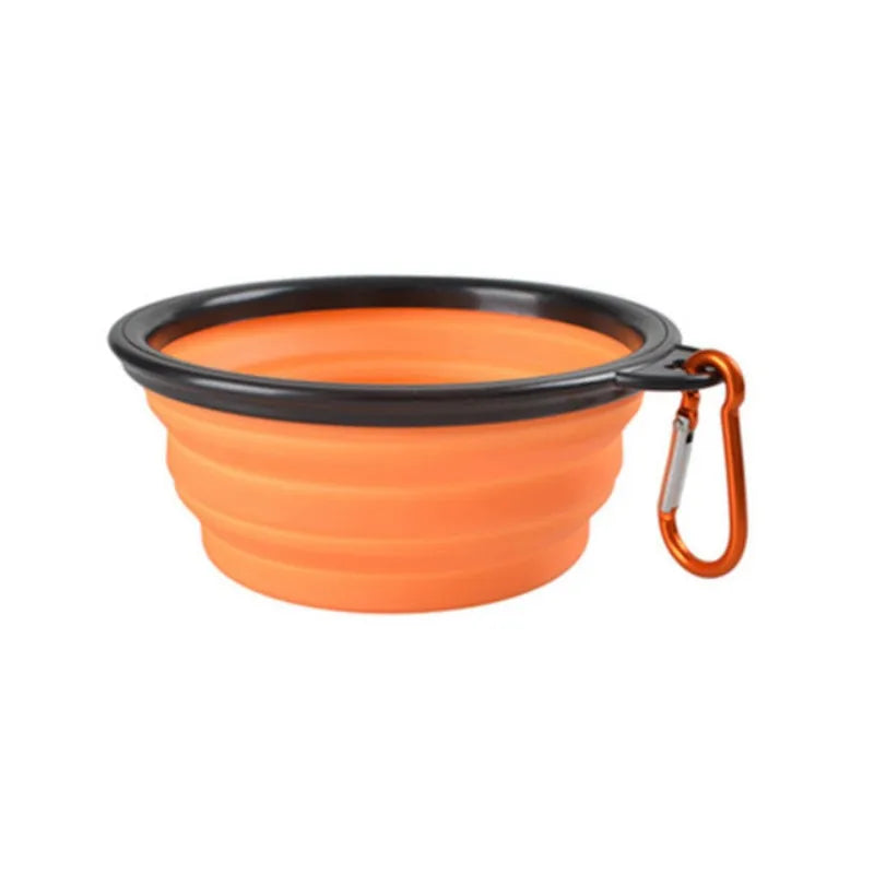 Ciotola Pieghevole Portatile in Silicone e TPR per Cani e Gatti, Ciotola da Viaggio Salvaspazio per Cibo e Acqua (Outdoor e Trekking)