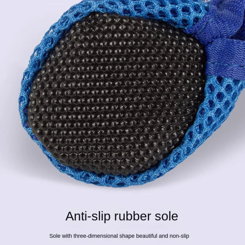 Scarpe Protettive per Cani Traspiranti e Antiscivolo | Set da 4 Stivaletti Riflettenti per Cani di Piccola e Media Taglia