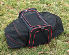 Trasportino Espandibile per Cani Piccoli e Gatti – Borsa Pieghevole Traspirante S/L – Red