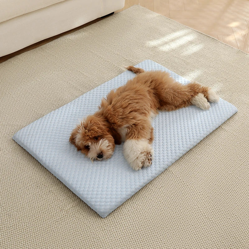 New Summer Cooling Pet Mat – Tappetino Refrigerante Spesso per Cani e Gatti, Materassino Rinfrescante Alto, Traspirante e Lavabile per Taglia Media e Grande