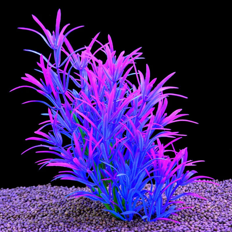 Pianta Artificiale per Acquario – Decorazione Realistica in Plastica – Erba Acquatica Subacquea per Allestimento Vasca Pesci