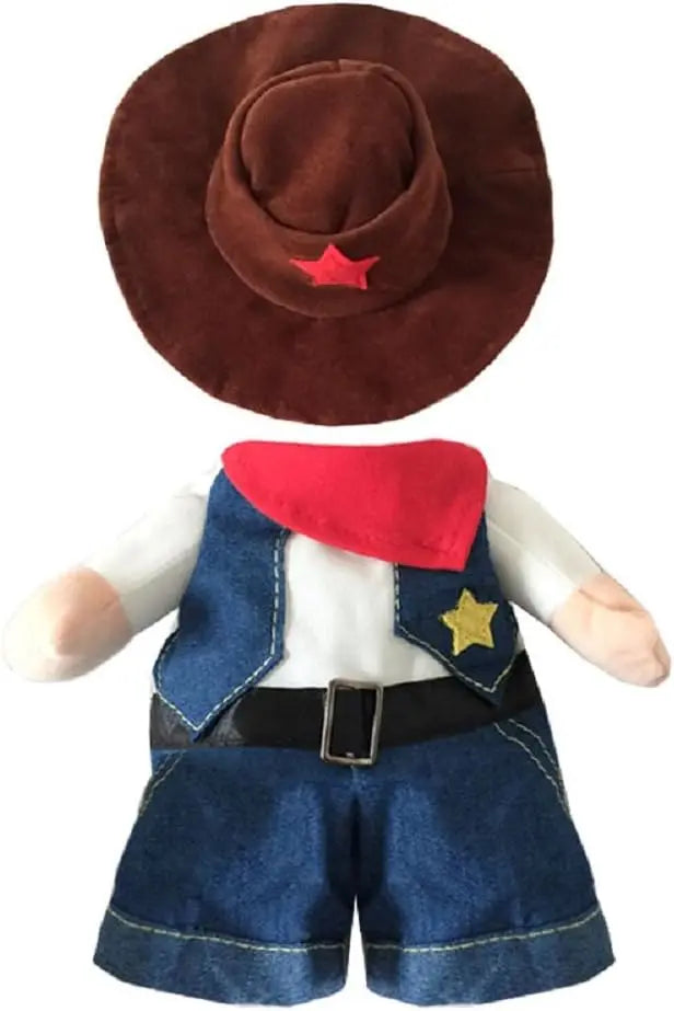 Costume Cowboy Sceriffo per Cani e Gatti – Travestimento Western per Halloween e Carnevale