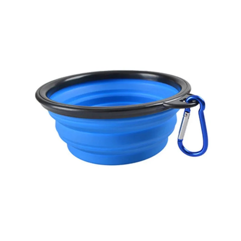Ciotola Pieghevole Portatile in Silicone e TPR per Cani e Gatti, Ciotola da Viaggio Salvaspazio per Cibo e Acqua (Outdoor e Trekking)