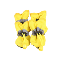 Scarpette Antipioggia per Cani – Set 4 Scarpe Antiscivolo Regolabili per Zampe – XXS-XXL – YELLOW