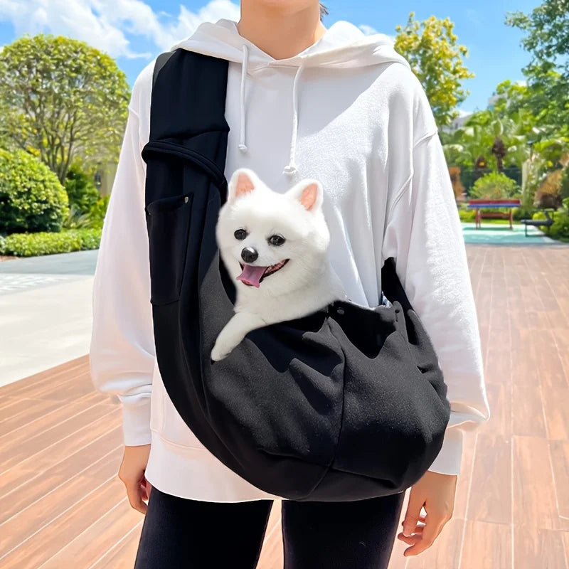 Marsupio per Cani e Gatti fino a 7,5 kg | Borsa a Tracolla Traspirante per Viaggio e Passeggiate | Trasportino Morbido e Sicuro per Cani di Piccola Taglia e Gatti - Partenopet