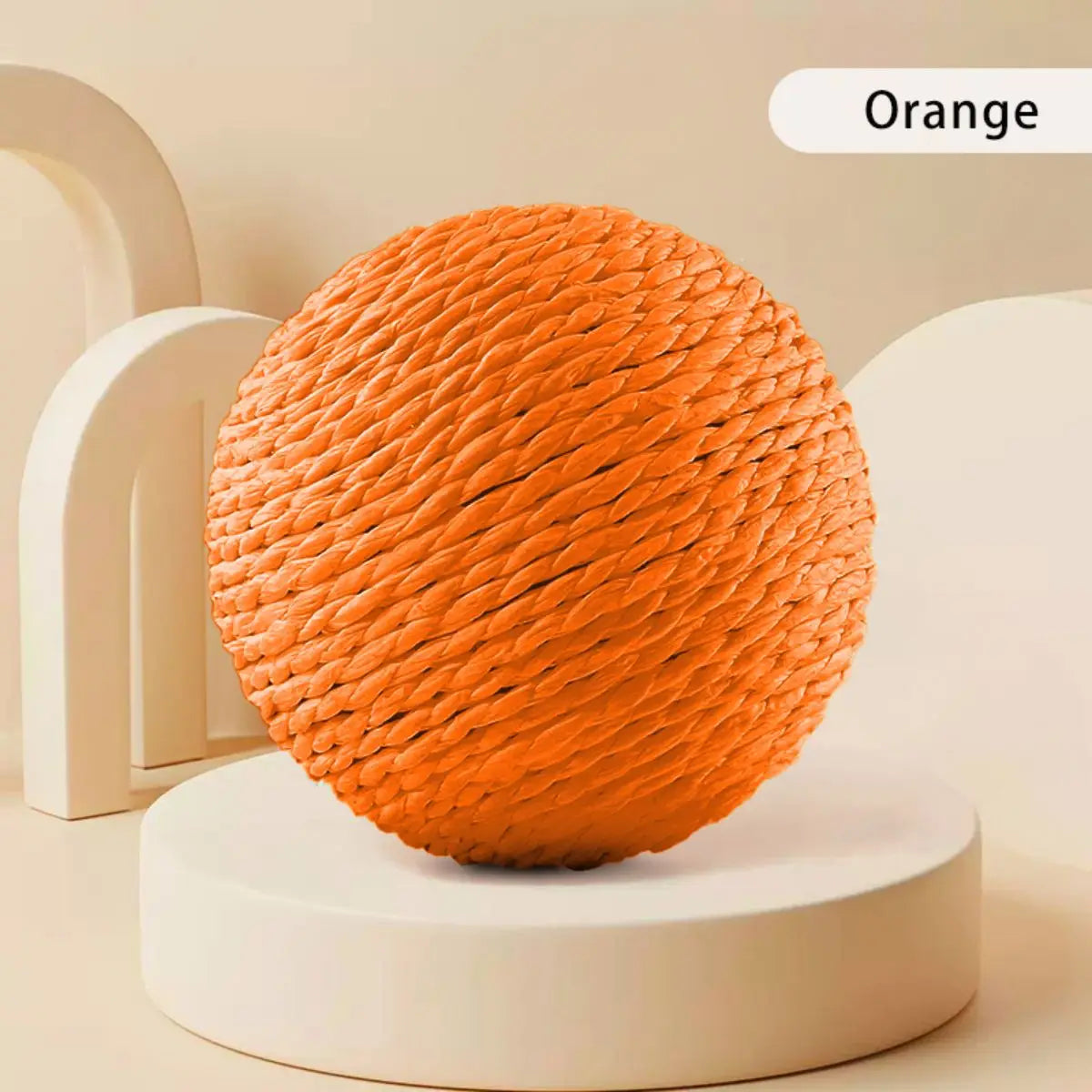 Palla Tiragraffi per Gatti in Sisal 10 cm – Gioco Interattivo da Mordere e Graffiare