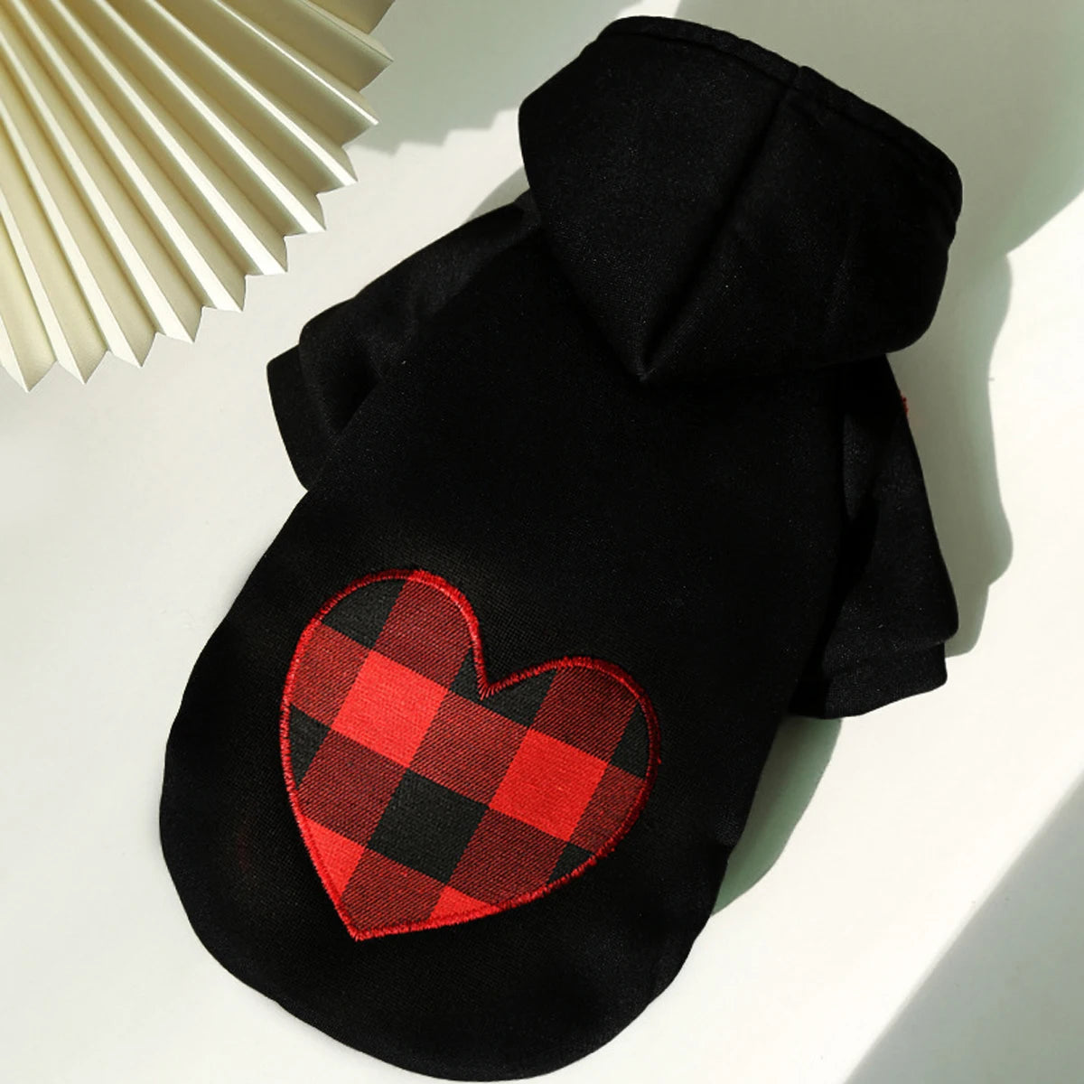 Felpa Calda per Cani e Gatti Love Plaid – Abbigliamento Autunno/Inverno S-5XL