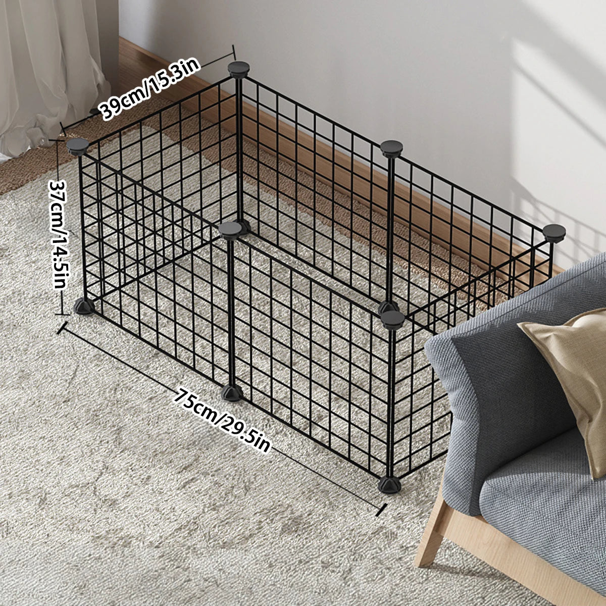 Recinto Modulare per Cani e Cuccioli | Box da Interno in Rete Metallica con Porta