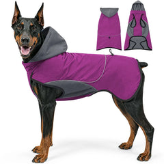Cappotto Invernale per Cani con Cappuccio e Fascia Riflettente | S-XXXL – Purple