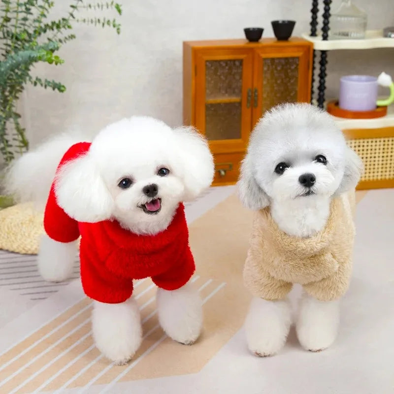 Tuta in Pile per Cani 4 Zampe – Morbida e Calda per Autunno/Inverno – Taglie S-XXL