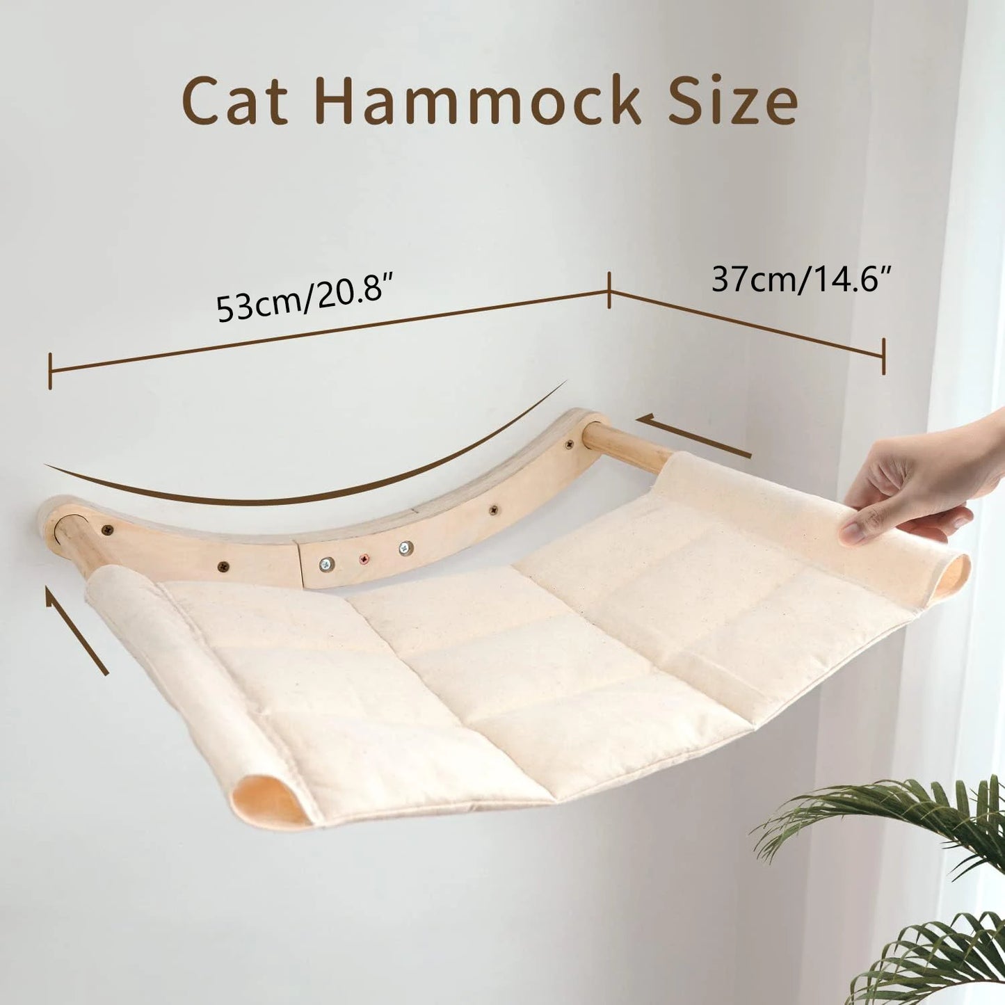 Amaca da Parete per Gatti 53×37 cm | Cuccia Sospesa e Mensola Relax