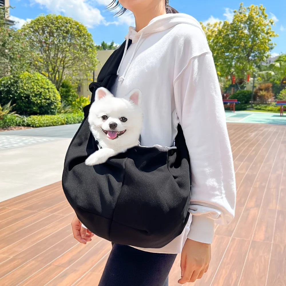 Marsupio per Cani e Gatti fino a 7,5 kg | Borsa a Tracolla Traspirante per Viaggio e Passeggiate | Trasportino Morbido e Sicuro per Cani di Piccola Taglia e Gatti - Partenopet