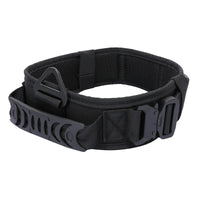 Collare Tattico per Cani Grandi in Nylon 1000D con Doppia Fibbia Metallica e Maniglia – Black