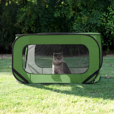 Trasportino Auto Pieghevole per Cani e Gatti 91 cm - Box Pop-Up da Interno e Esterno - Cuccia da Viaggio Portatile