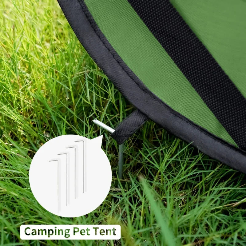 Trasportino Auto Pieghevole per Cani e Gatti 91 cm - Box Pop-Up da Interno e Esterno - Cuccia da Viaggio Portatile