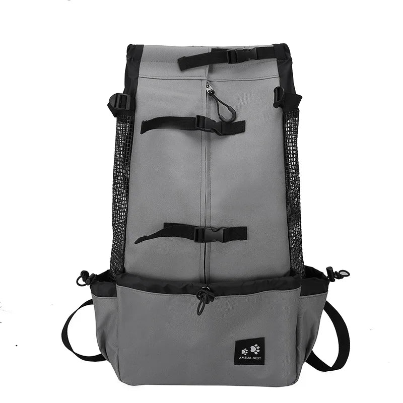 Zaino Porta Cane Professionale in Nylon Rinforzato – Trasportino da Spalla ad Alta Traspirabilità per Cani Piccoli e Medi, Ideale per Trekking, Outdoor e Ciclismo