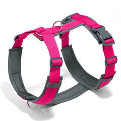 Pettorina ad H per Cani Regolabile, Imbottita e Riflettente | XS-XL – Pink