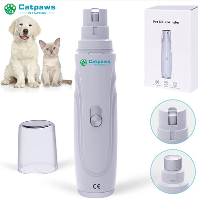 Tagliaunghie Elettrico per Cani e Gatti – Lima per Unghie Professionale USB con Mola Diamantata, 2 Velocità e 3 Porte di Limatura (Ultra-Silenzioso) - Partenopet