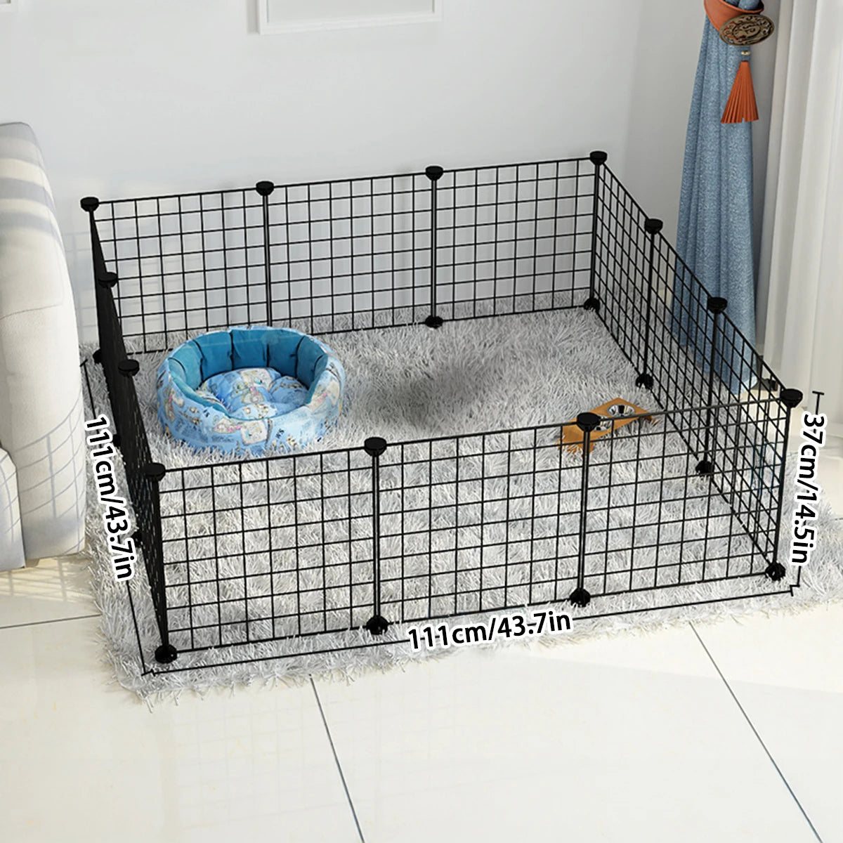 Recinto Modulare per Cani e Cuccioli | Box da Interno in Rete Metallica con Porta