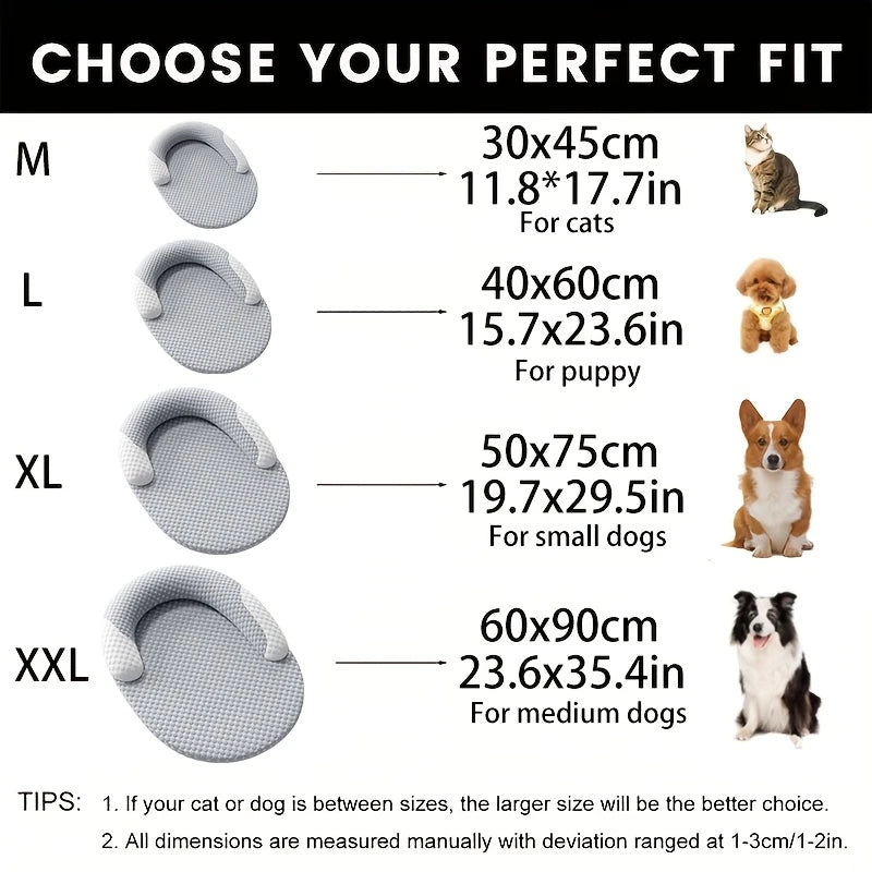 Cooling Dog Bed Oval – Cuccia Refrigerante Ovale per Cani e Gatti, Letto Rinfrescante ad Alta Dissipazione di Calore con Cuscino Ergonomico e Fodera Lavabile