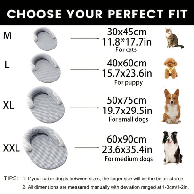 Cooling Dog Bed Oval – Cuccia Refrigerante Ovale per Cani e Gatti, Letto Rinfrescante ad Alta Dissipazione di Calore con Cuscino Ergonomico e Fodera Lavabile - Partenopet