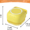 Spazzola da Bagno e Massaggio 3-in-1 per Cani e Gatti | Dispenser Shampoo in Silicone Morbido | Spazzola Gomma per Toelettatura e Pulizia Profonda