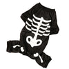 Costume Scheletro Halloween per Cani Fosforescente – Tutina Nera per Cani Piccoli e Medi
