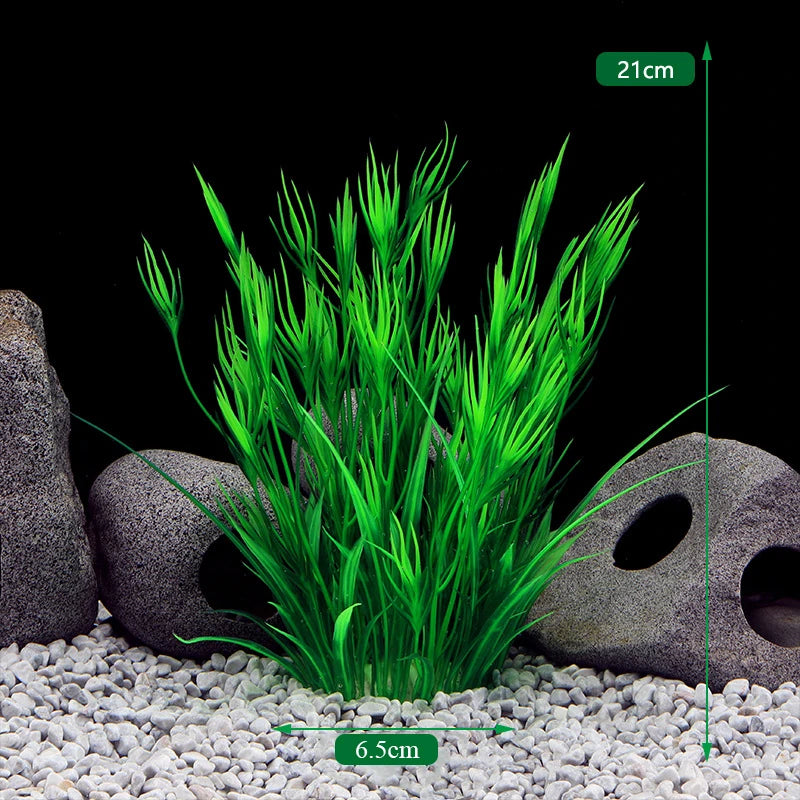 Pianta Artificiale per Acquario – Decorazione Realistica in Plastica – Erba Acquatica Subacquea per Allestimento Vasca Pesci