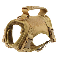 Pettorina Tattica per Gatti Antifuga Regolabile con Maniglia | Taglia Unica – Brown harness