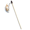 Bacchetta Gioco per Gatti con Piume Colorate e Pendaglio | Cat Wand Interattiva in Legno