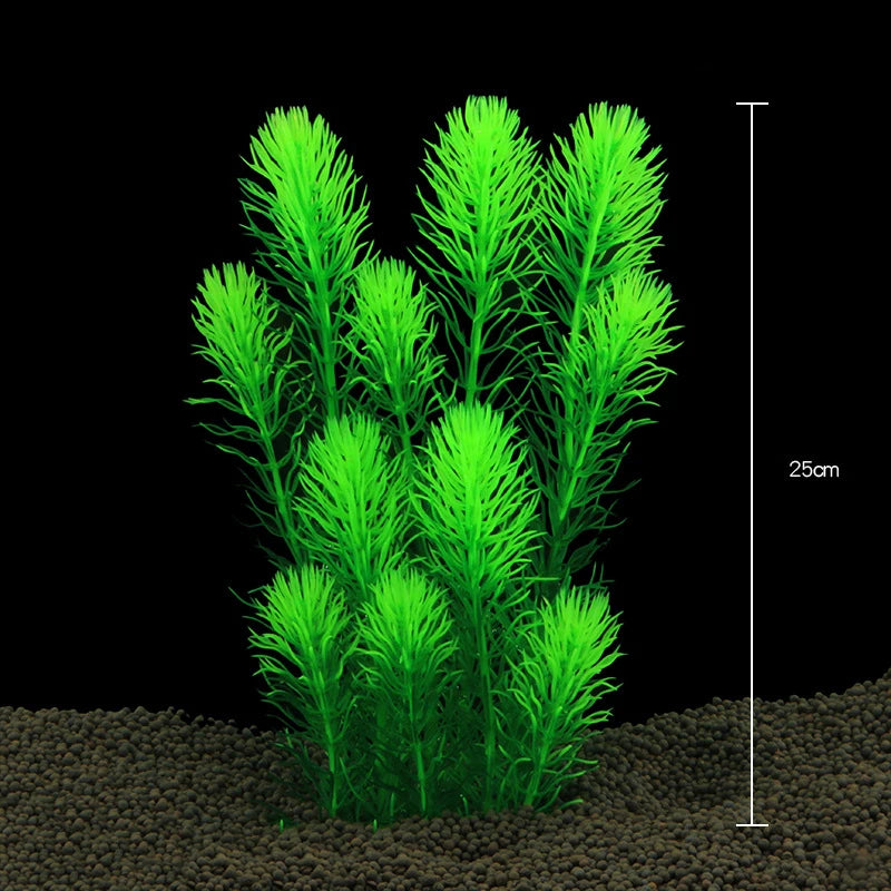 Pianta Artificiale per Acquario – Decorazione Realistica in Plastica – Erba Acquatica Subacquea per Allestimento Vasca Pesci