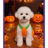 Costume Zucca Halloween per Cani e Gatti – Vestito Arancione Regolabile