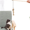 Bacchetta Gioco per Gatti con Piume Colorate e Pendaglio | Cat Wand Interattiva in Legno
