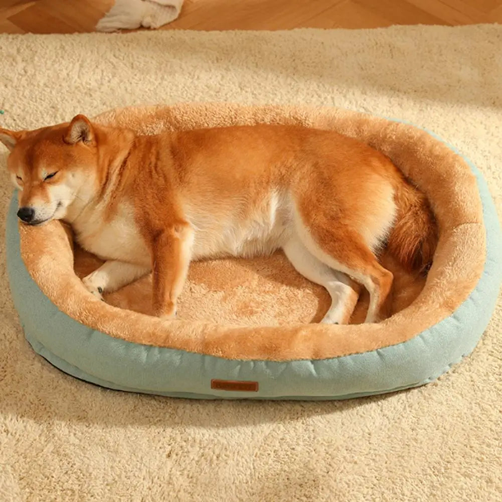 Cuccia Divano per Cani e Gatti 50×40 cm – Letto Morbido Invernale in Peluche con Bordi Rialzati