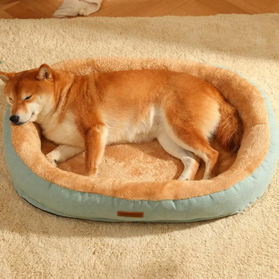 Cuccia Divano per Cani e Gatti 50×40 cm – Letto Morbido Invernale in Peluche con Bordi Rialzati