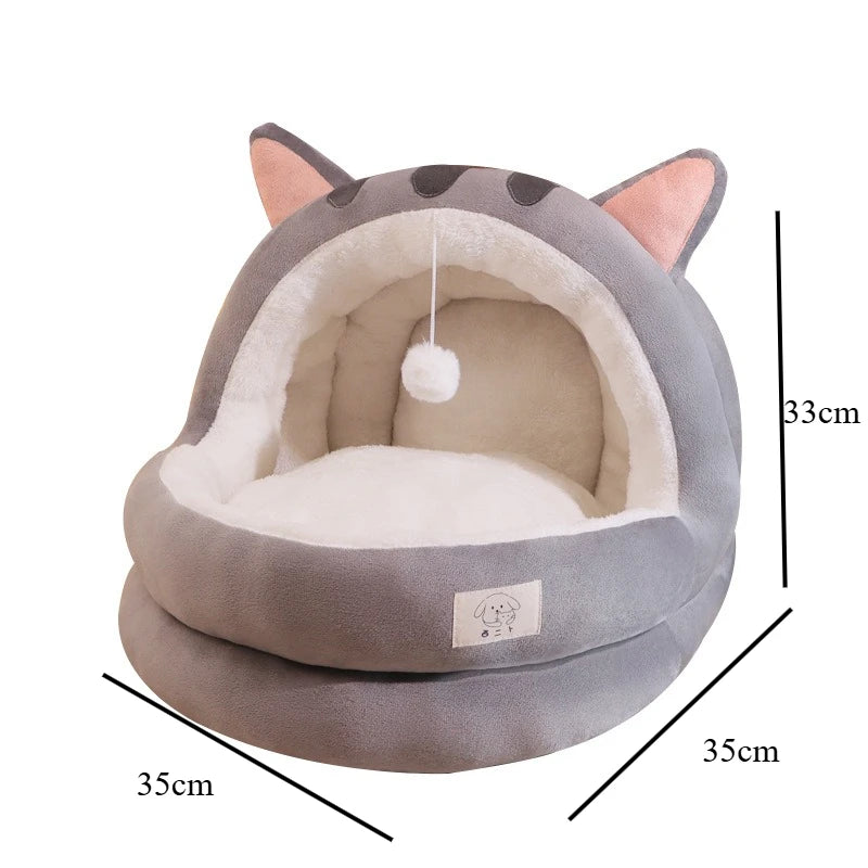 Cuccia Semichiusa per Cani e Gatti Invernale con Design a forma di Panda Tenda Yurta Semichiusa per Animali