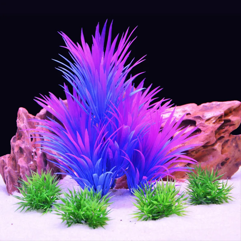 Pianta Artificiale per Acquario – Decorazione Realistica in Plastica – Erba Acquatica Subacquea per Allestimento Vasca Pesci