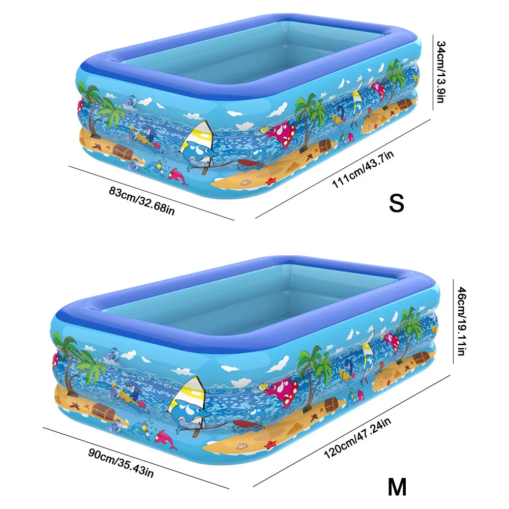 Piscina Gonfiabile Bambini Cartoon in PVC Spessorato | S / M - Partenopet